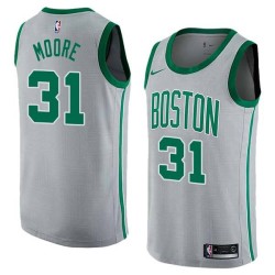 2017-18City Mikki Moore Twill Basketball Jersey -Celtics #31 Moore Twill Jerseys, FREE SHIPPING