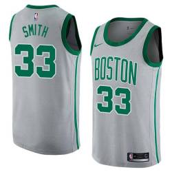 2017-18City Garfield Smith Twill Basketball Jersey -Celtics #33 Smith Twill Jerseys, FREE SHIPPING