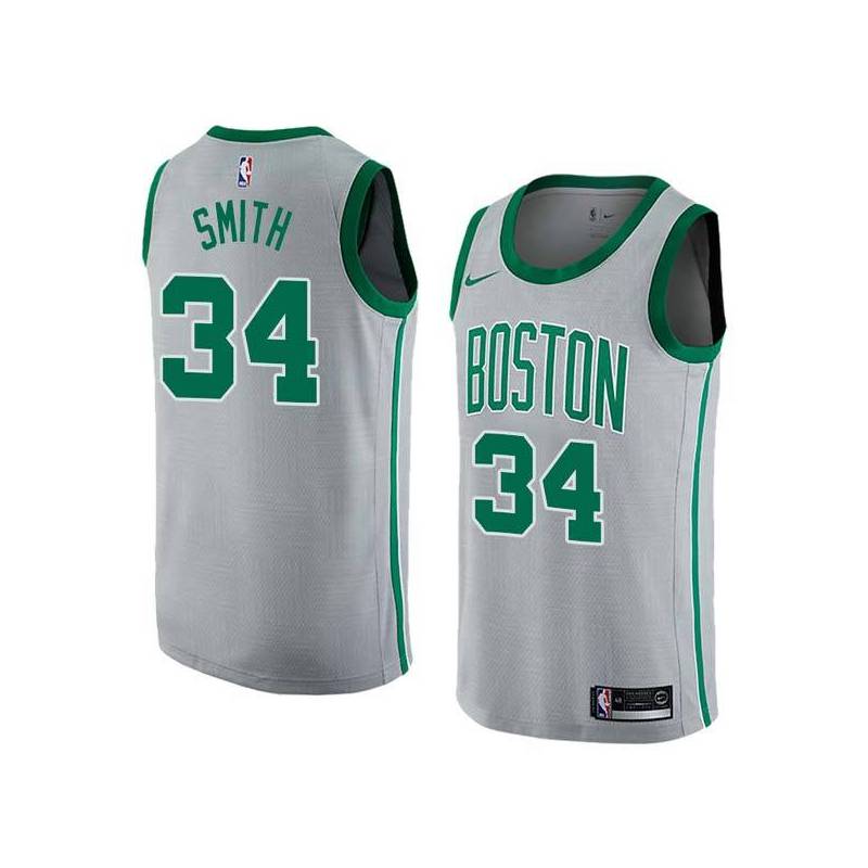 2017-18City Doug Smith Twill Basketball Jersey -Celtics #34 Smith Twill Jerseys, FREE SHIPPING