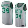 2017-18City Frank Brickowski Twill Basketball Jersey -Celtics #34 Brickowski Twill Jerseys, FREE SHIPPING