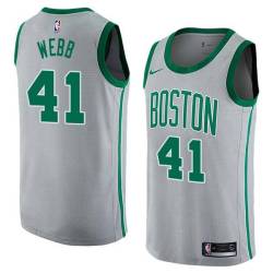 2017-18City Marcus Webb Twill Basketball Jersey -Celtics #41 Webb Twill Jerseys, FREE SHIPPING