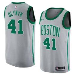 2017-18City Kelly Olynyk Twill Basketball Jersey -Celtics #41 Olynyk Twill Jerseys, FREE SHIPPING