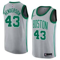 2017-18City Gerald Henderson Twill Basketball Jersey -Celtics #43 Henderson Twill Jerseys, FREE SHIPPING