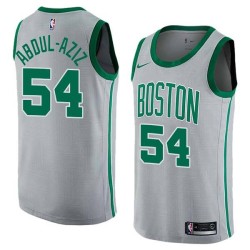 2017-18City Zaid Abdul-Aziz Twill Basketball Jersey -Celtics #54 Abdul-Aziz Twill Jerseys, FREE SHIPPING