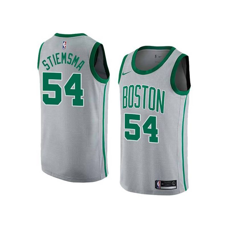 2017-18City Greg Stiemsma Twill Basketball Jersey -Celtics #54 Stiemsma Twill Jerseys, FREE SHIPPING