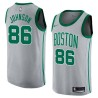 2017-18City Chris Johnson Twill Basketball Jersey -Celtics #86 Johnson Twill Jerseys, FREE SHIPPING