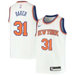 Ron Baker Twill Basketball Jersey -Knicks #31 Baker Twill Jerseys, FREE SHIPPING