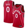 Red Terence Davis Raptors #0 Twill Basketball Jersey