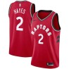 Red Nigel Hayes Raptors #2 Twill Basketball Jersey