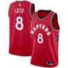 Red Jordan Loyd Raptors #8 Twill Basketball Jersey