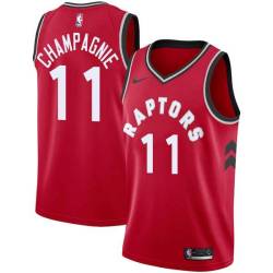Red Justin Champagnie Raptors #11 Twill Basketball Jersey