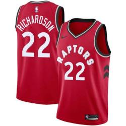 Red Malachi Richardson Raptors #22 Twill Basketball Jersey