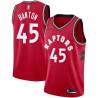 Red Dalano Banton Raptors #45 Twill Basketball Jersey