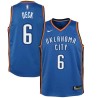 Blue Gabriel Deck Thunder #6 Twill Basketball Jersey