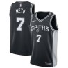 Black Chimezie Metu Spurs #7 Twill Basketball Jersey