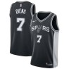 Black Gorgui Dieng Spurs #7 Twill Basketball Jersey