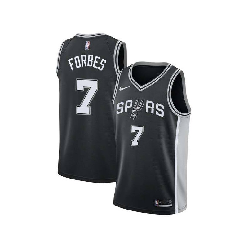 Black Bryn Forbes Spurs #7 Twill Basketball Jersey