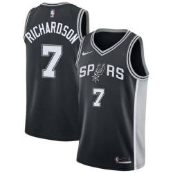 Black Josh Richardson Spurs #7 Twill Basketball Jersey