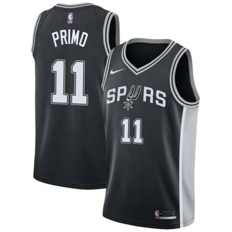 Black Joshua Primo Spurs #11 Twill Basketball Jersey