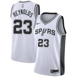 White Cameron Reynolds Spurs #23 Twill Basketball Jersey