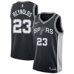 Black Cameron Reynolds Spurs #23 Twill Basketball Jersey