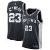 Black Cameron Reynolds Spurs #23 Twill Basketball Jersey