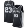 Black Zach Collins Spurs #23 Twill Basketball Jersey