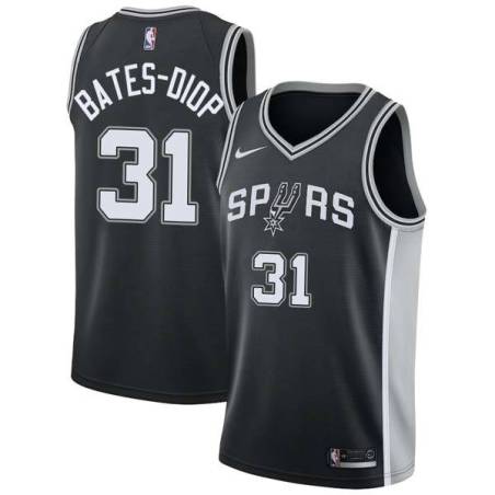 Black Keita Bates-Diop Spurs #31 Twill Basketball Jersey