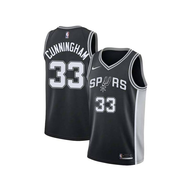 Black Dante Cunningham Spurs #33 Twill Basketball Jersey