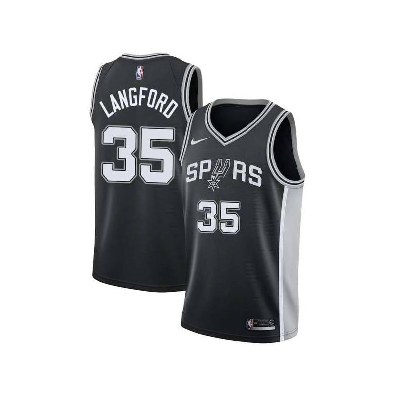 Black Romeo Langford Spurs #35 Twill Basketball Jersey