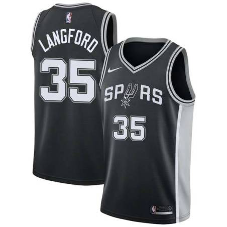 Black Romeo Langford Spurs #35 Twill Basketball Jersey
