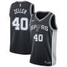 Black Tyler Zeller Spurs #40 Twill Basketball Jersey