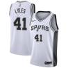 White Trey Lyles Spurs #41 Twill Basketball Jersey