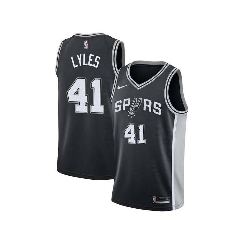 Black Trey Lyles Spurs #41 Twill Basketball Jersey