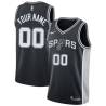 Black Customized San Antonio Spurs Twill Basketball Jersey