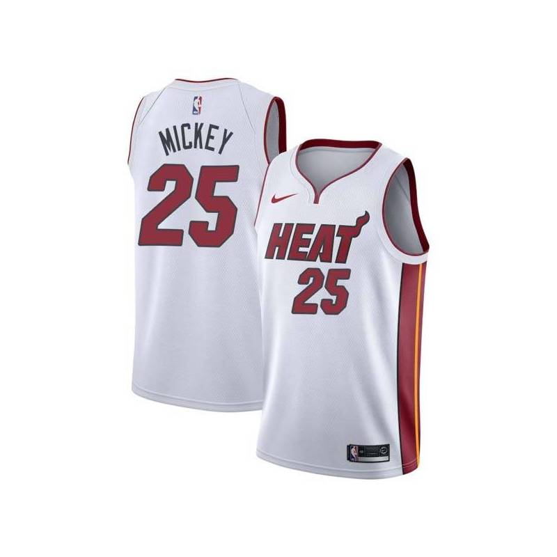 White Jordan Mickey Heat #25 Twill Basketball Jersey