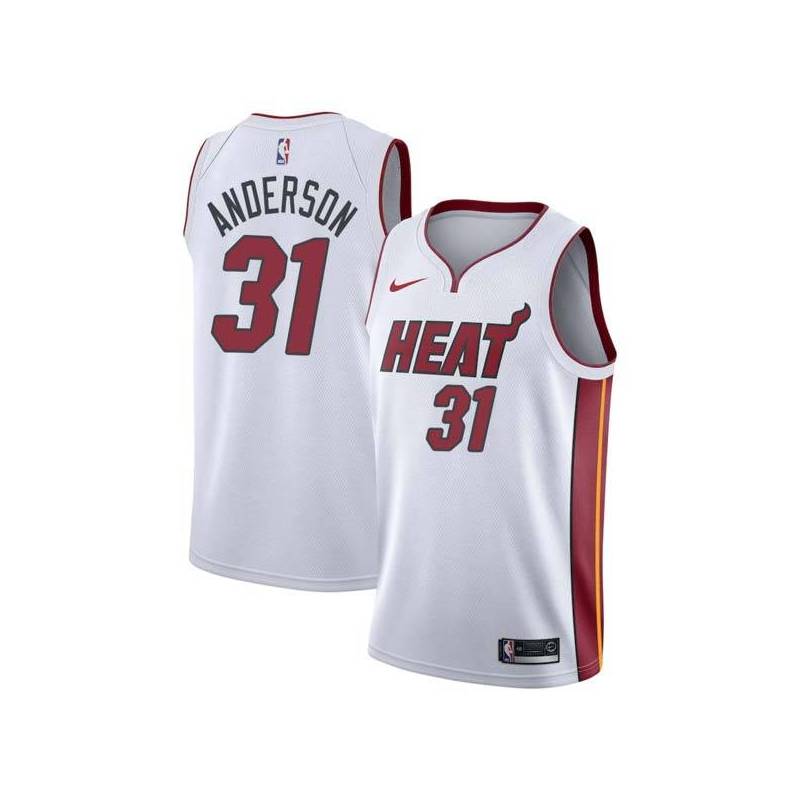 White Ryan Anderson Heat #31 Twill Basketball Jersey