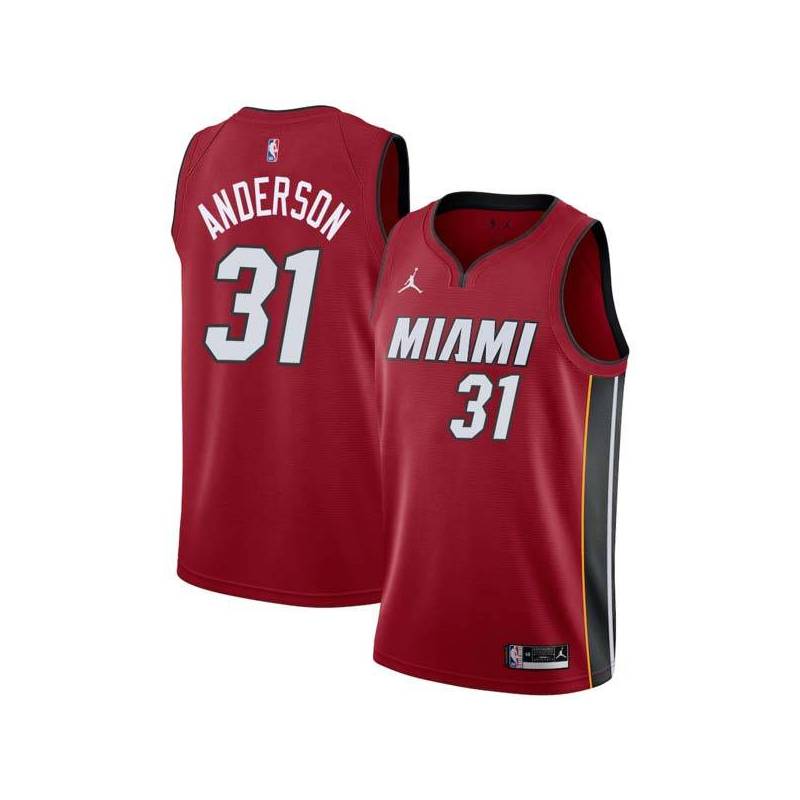 Red Ryan Anderson Heat #31 Twill Basketball Jersey