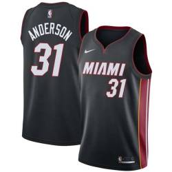 Black Ryan Anderson Heat #31 Twill Basketball Jersey