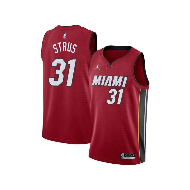 Red Max Strus Heat #31 Twill Basketball Jersey