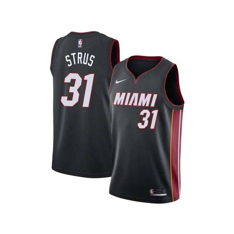 Black Max Strus Heat #31 Twill Basketball Jersey