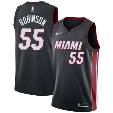 Black Duncan Robinson Heat #55 Twill Basketball Jersey