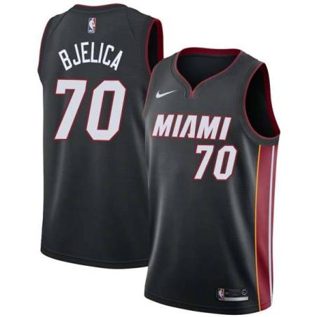Black Nemanja Bjelica Heat #70 Twill Basketball Jersey