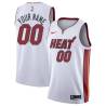White Customized Miami Heat Twill Basketball Jersey