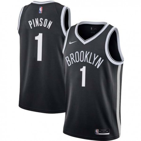 Red Theo Pinson Nets #1 Twill Basketball Jersey