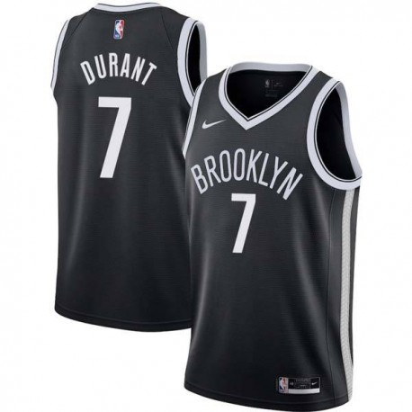 Red Kevin Durant Nets #7 Twill Basketball Jersey