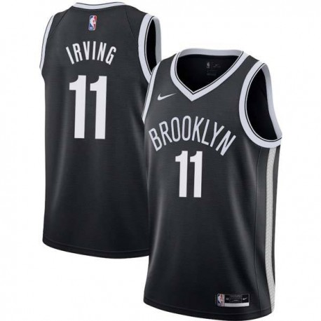 Red Kyrie Irving Nets #11 Twill Basketball Jersey