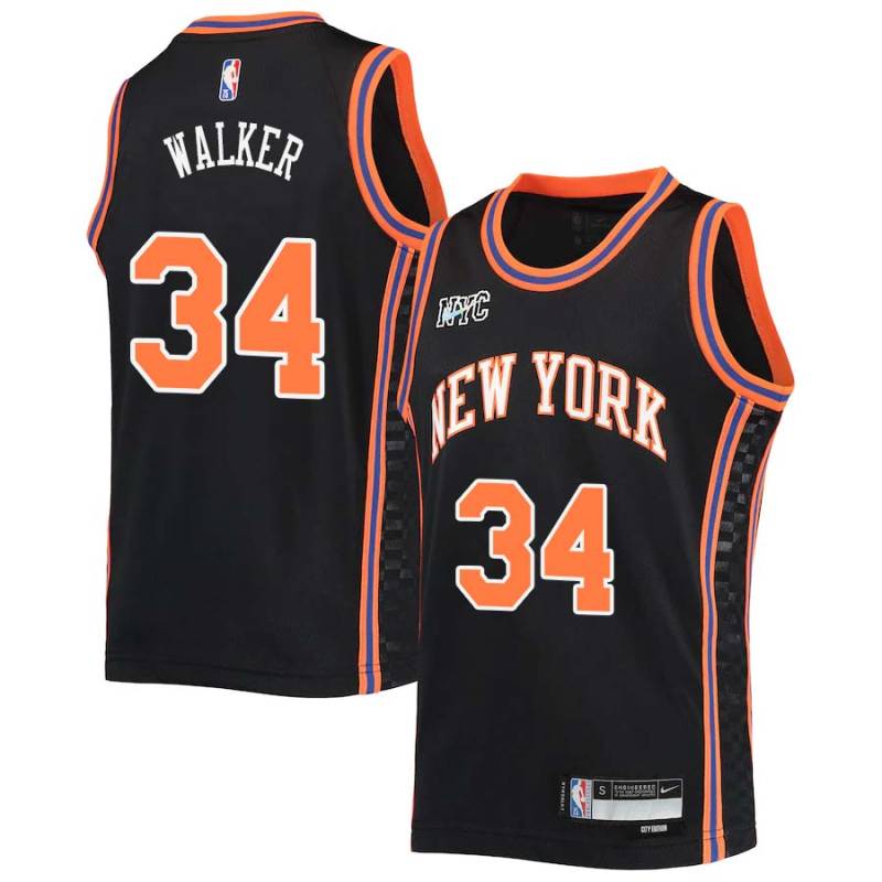 2021-22City Kenny Walker Twill Basketball Jersey -Knicks #34 Walker Twill Jerseys, FREE SHIPPING