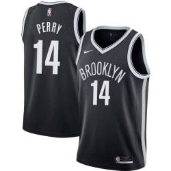 Red Reggie Perry Nets #14 Twill Basketball Jersey