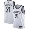 Black Wilson Chandler Nets #21 Twill Basketball Jersey